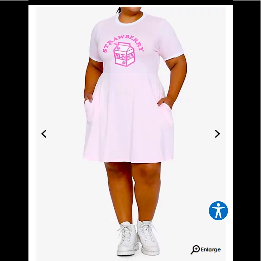 STRAWBERRY MILK CARTON T-SHIRT DRESS